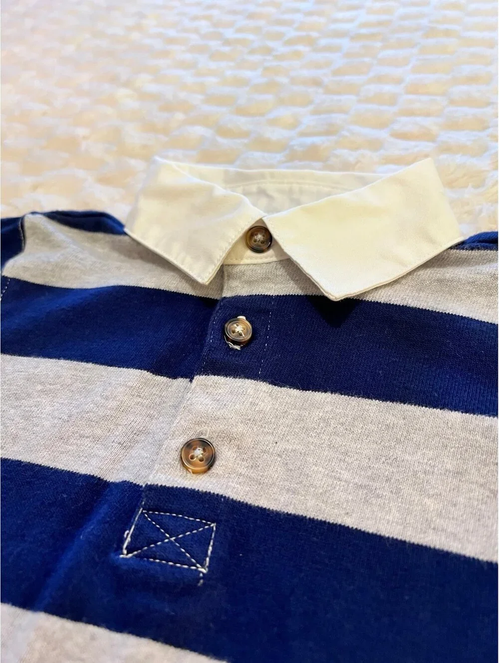Carter’s Boys Long Sleeve Rugby Polo Shirt 2-pk Set, Striped & Collared (3T)